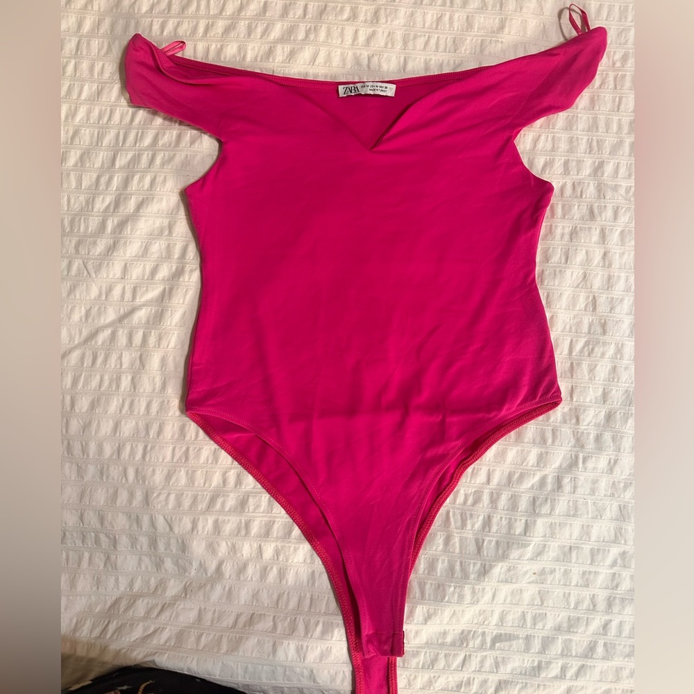 Bubble gum pink bodysuit